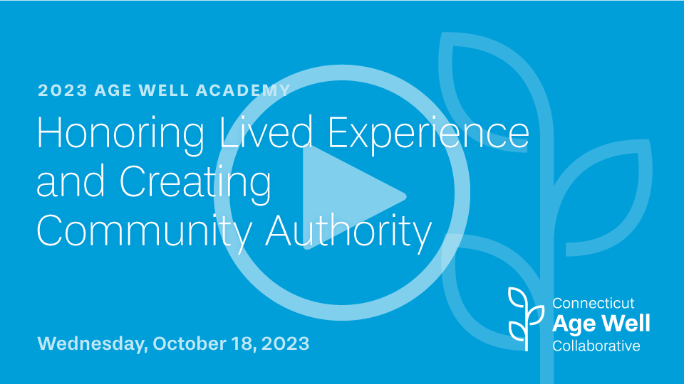The opening slide of "Honoring Lived Experience and Creating Community Authority"