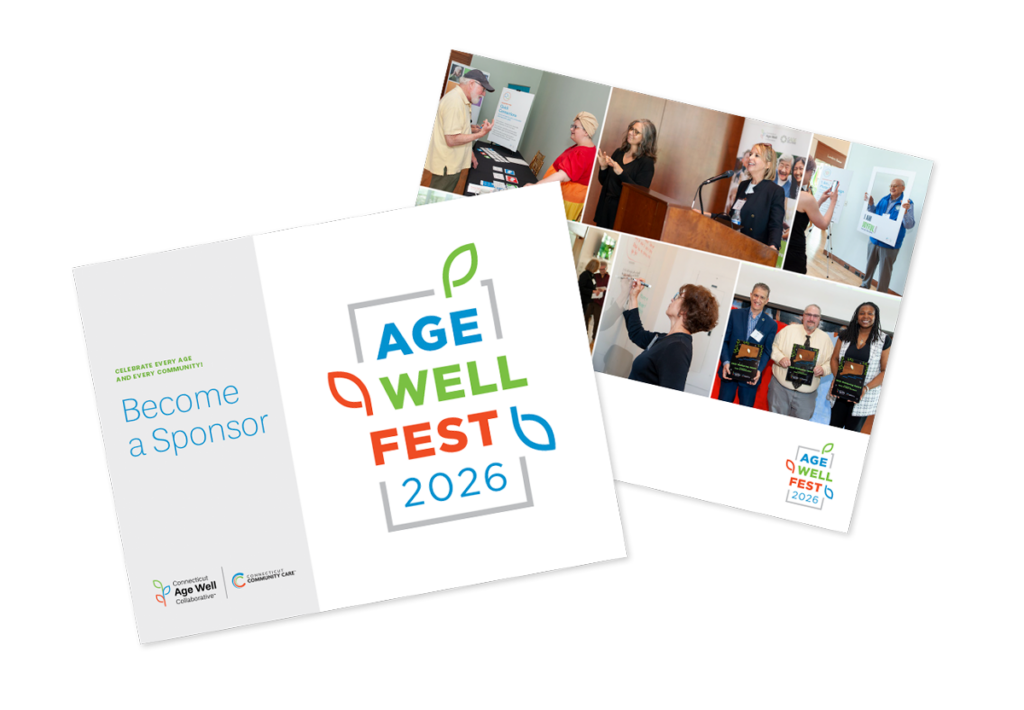 The cover of the sponsorship packet for AgeWellFest